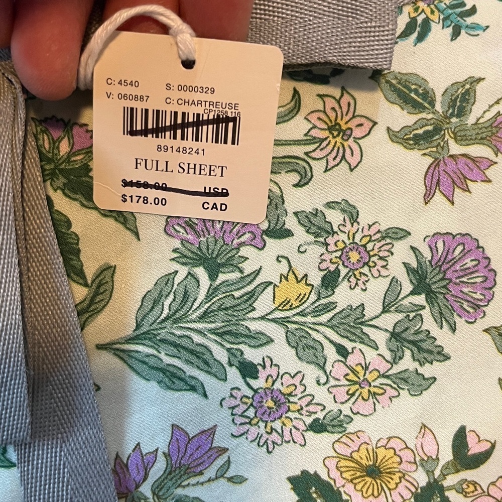 Anthropologie Iluka Aloe Full Sheet Set in Chartreuse NIP - Picture 10 of 10
